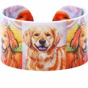 NWT Golden Retriever Dog Bracelet Cuff